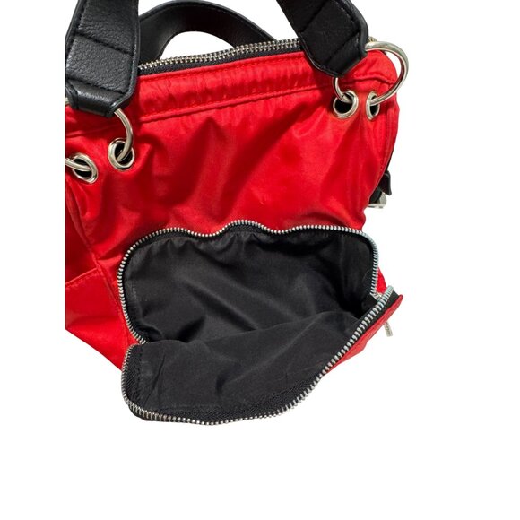 Madden Girl Red Backpack Purse Mini Small Nylon Zipper Pockets Handles - Picture 9 of 9